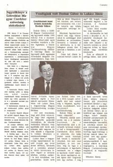 1990. március 4. - A Cserkész havilap ír a Szlovákiai Magyar Cserkészszövetség előkészítő bizottságának üléséről