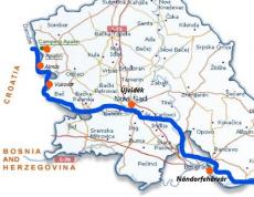 2. A Vakapu-szorosig - Al-Duna térképrészlet - Apatin - Almás - Vukovár - Novi Sad, Újvidék - Belgrád, Néndorfehérvár